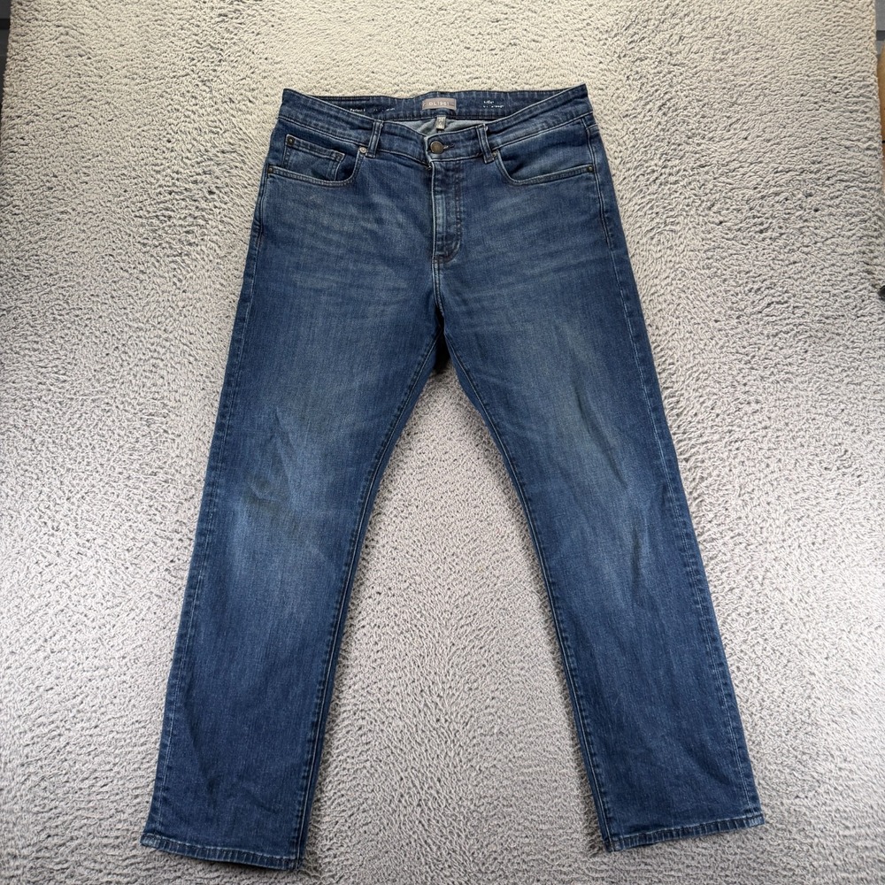 DL1961 Jeans Mens 34x30 Blue Cotton Denim Straight Faded Travel Workwear Stretch